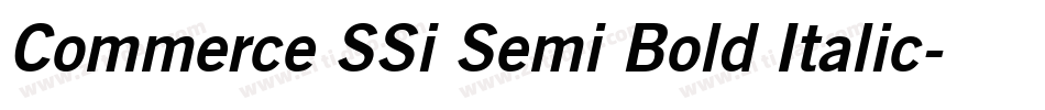 Commerce SSi Semi Bold Italic字体转换